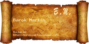 Barok Martin névjegykártya